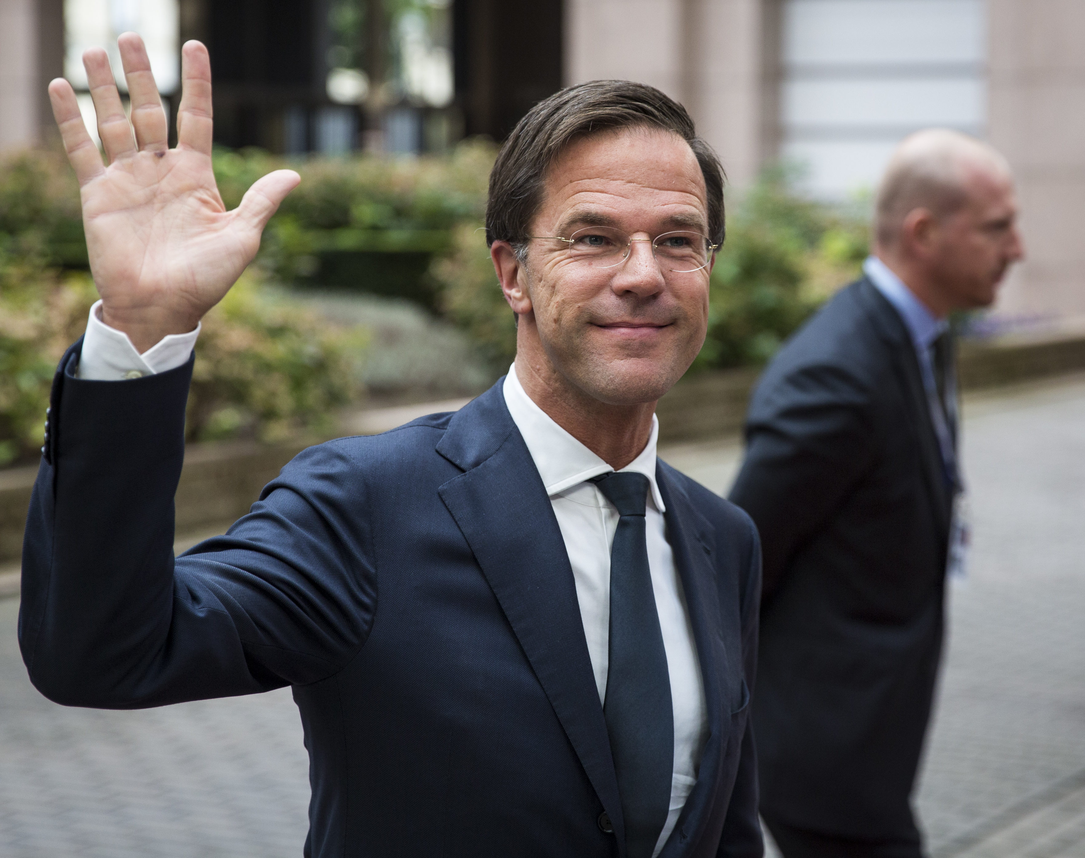 Dutch Prime Minister Mark Rutte arrives at the Council of the European Union in Brussels, Oct. 20, 2016. (Jack Taylor/Getty Images)