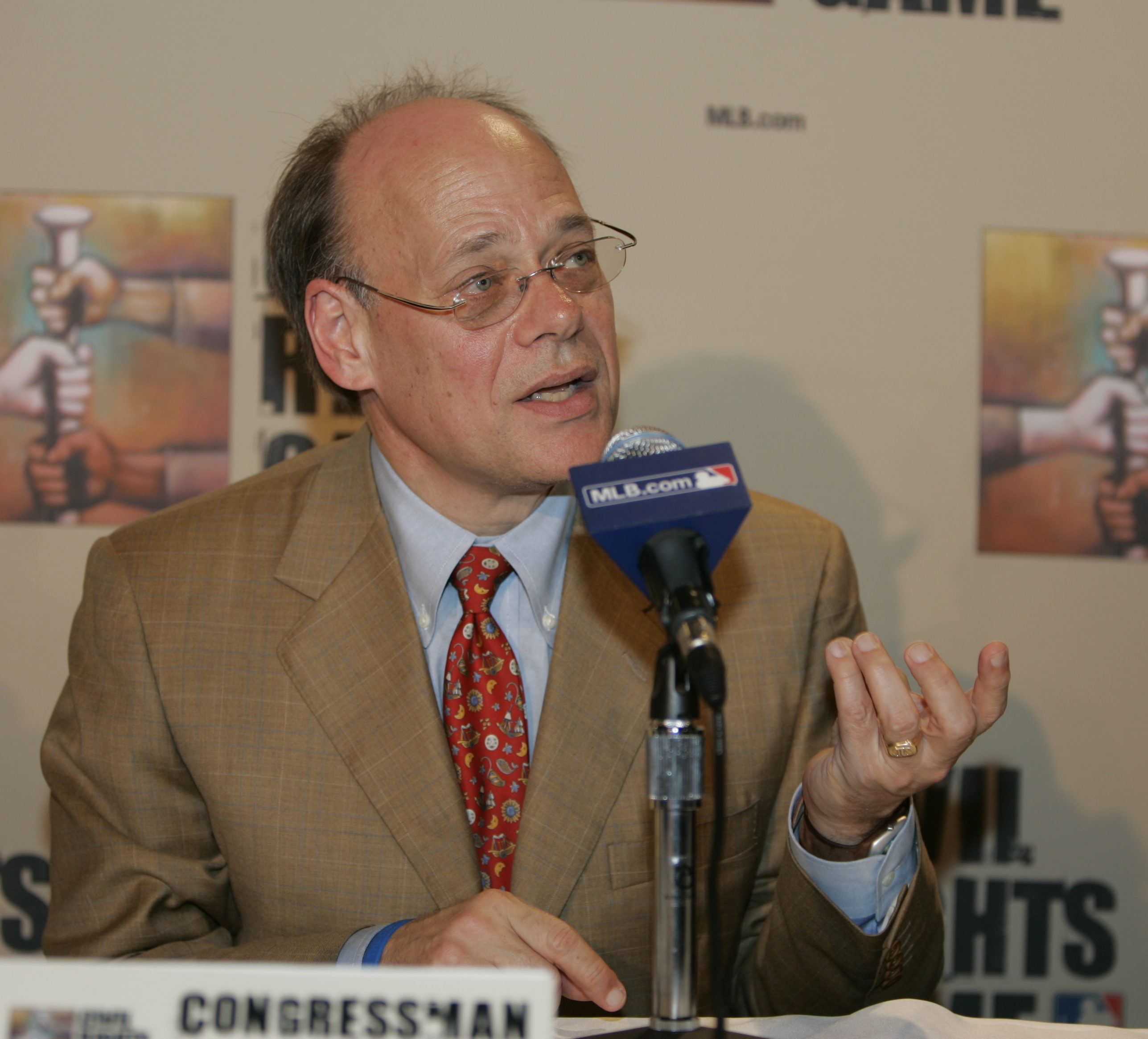 MEMPHIS, TN - MARCH 30:  Steve Cohen, U.S. Representative 9th District of Tennessee speaks during the Baseball and the Civil Rights Movement Roundtable Discussion at the National Civil Rights Museum in Memphis, Tennessee on March 30, 2007.   (Photo by Rich Pilling/MLB Photos via Getty Images)