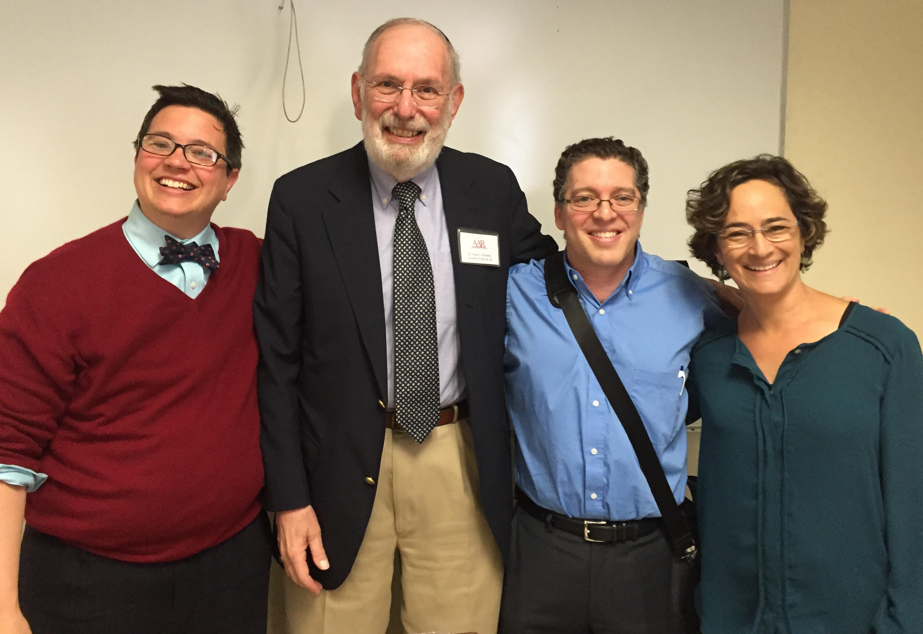(L-R): Max Strassfeld, Howard J. Schwartz, David Graizbord and Gila Silverman
