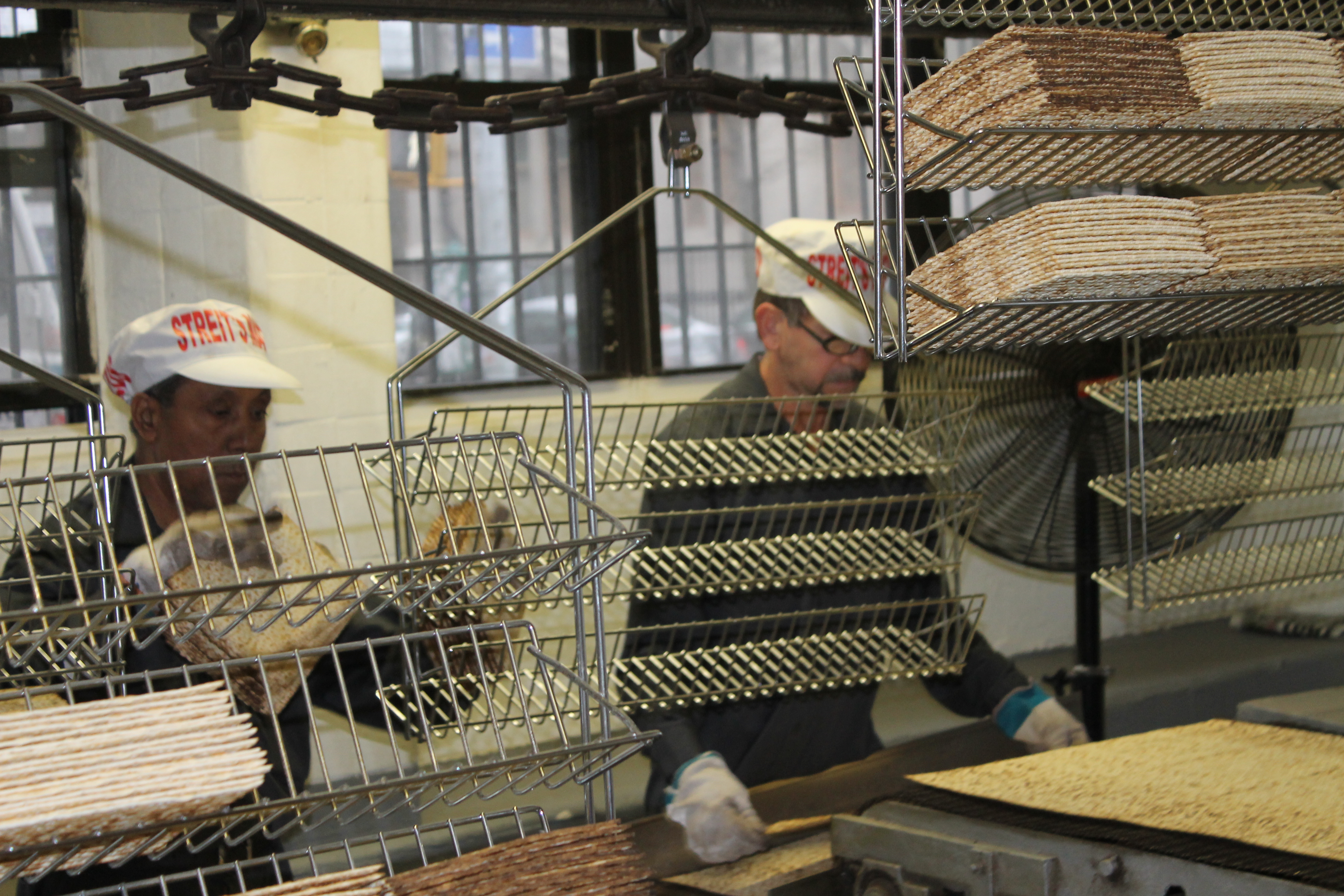 At the Streit's factory on the Lower East Side of Manhattan, matzah was broken into pieces and sent to be packaged in the same way for over half a century. (Gabe Friedman)