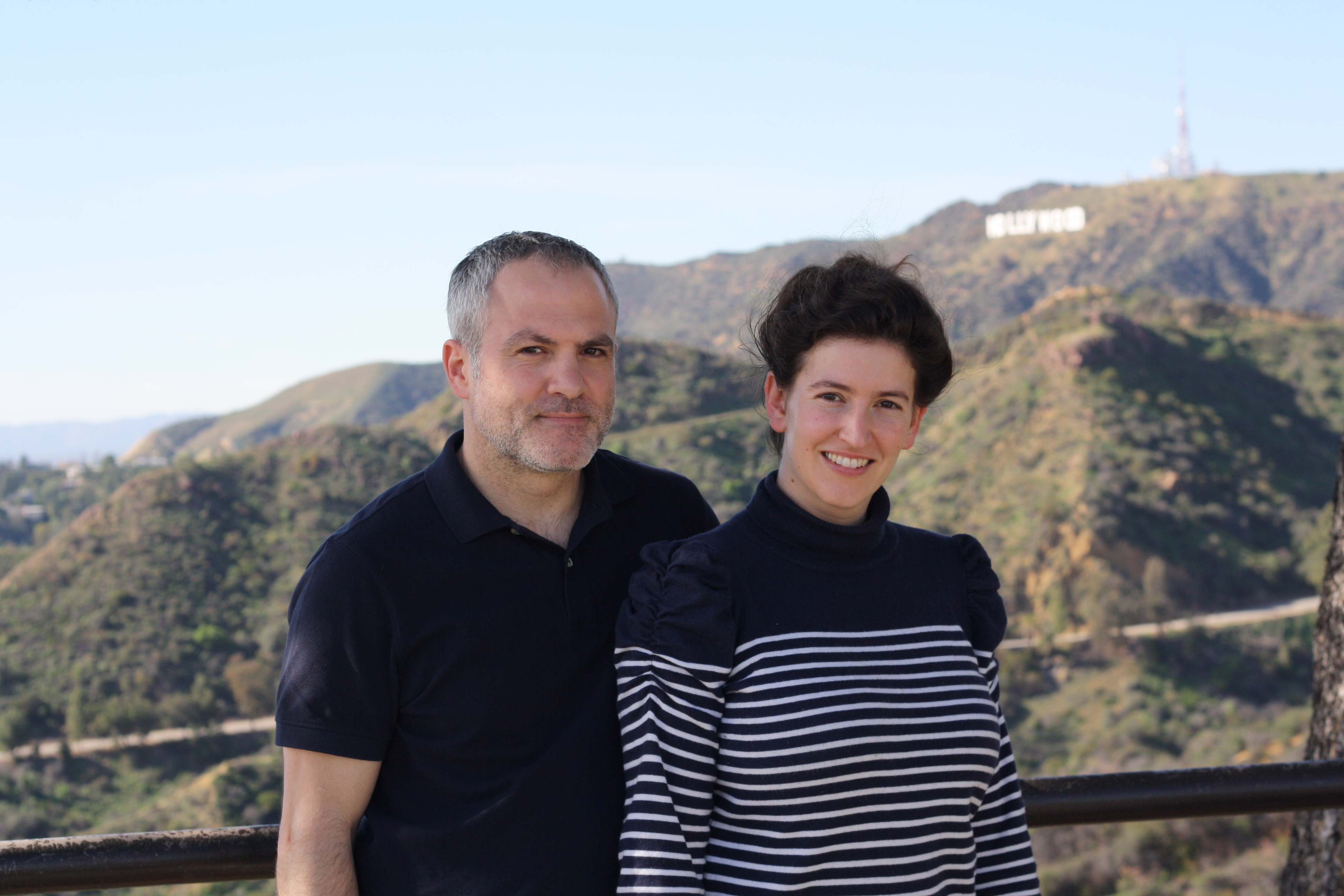 Oded Binnum and Mihal Brezis, the co-writers and co-directors of "Aya," nominated for an Academy Award for best short film. (Anthony Weiss)