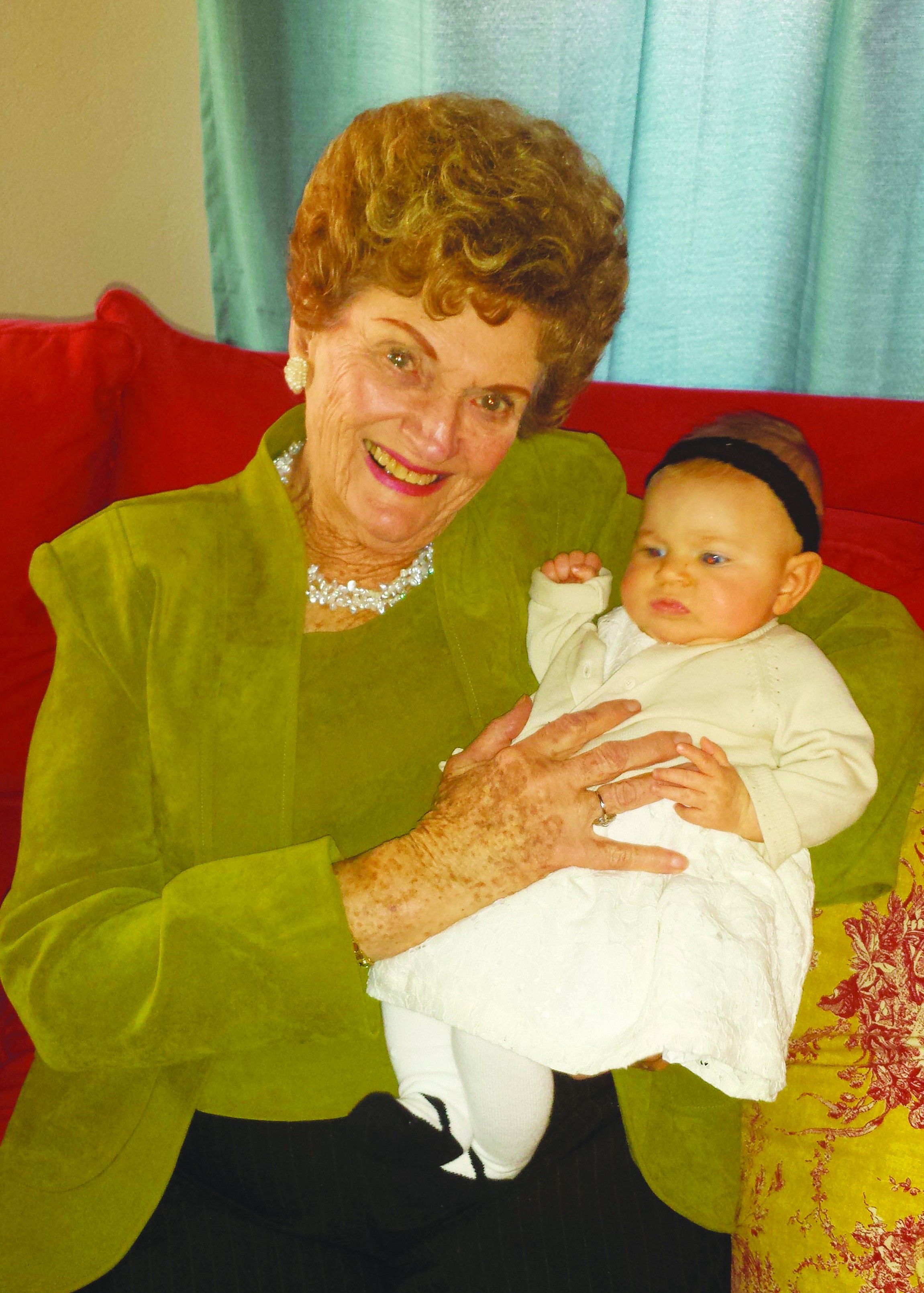 Barbara Levkowitz with her youngest great-granddaughter, Halle