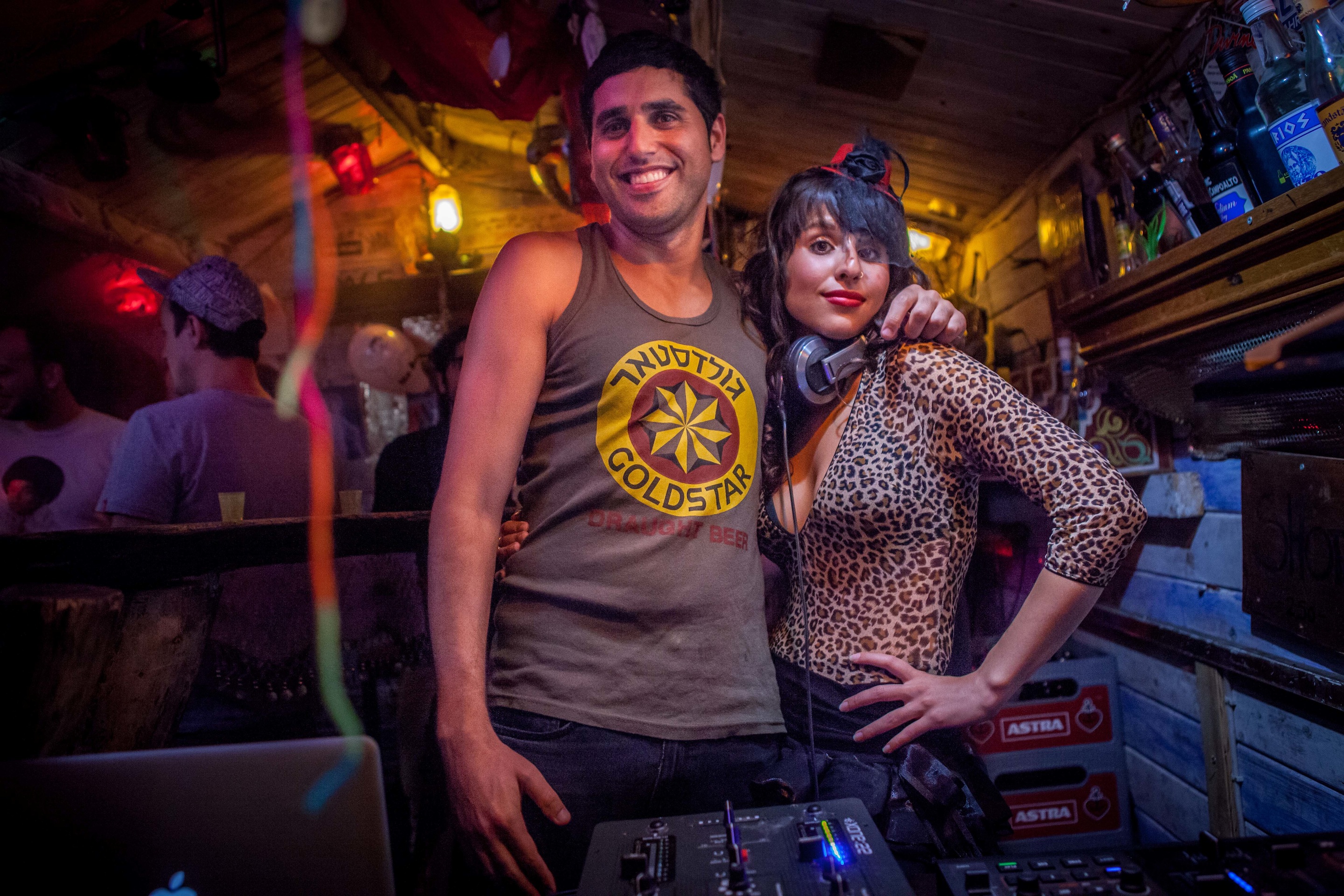 Roy Siny, left, and Reza Khani are the founders of the Iranian-Israeli party collective No Beef. (Boaz Arad)