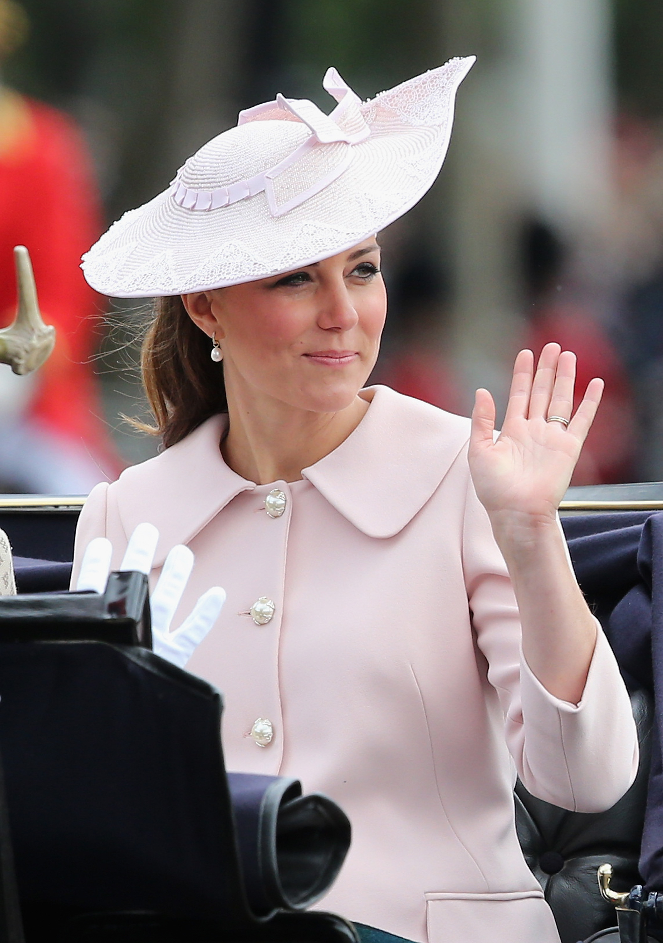 Kate, the duchess of Cambridge, rides in a carriage back to Buckingham Palace in London in June 2013, is in labor in a hospital wing of St. Mary's Hospital named for a wealthy Jewish man. ( Chris Jackson/Getty)