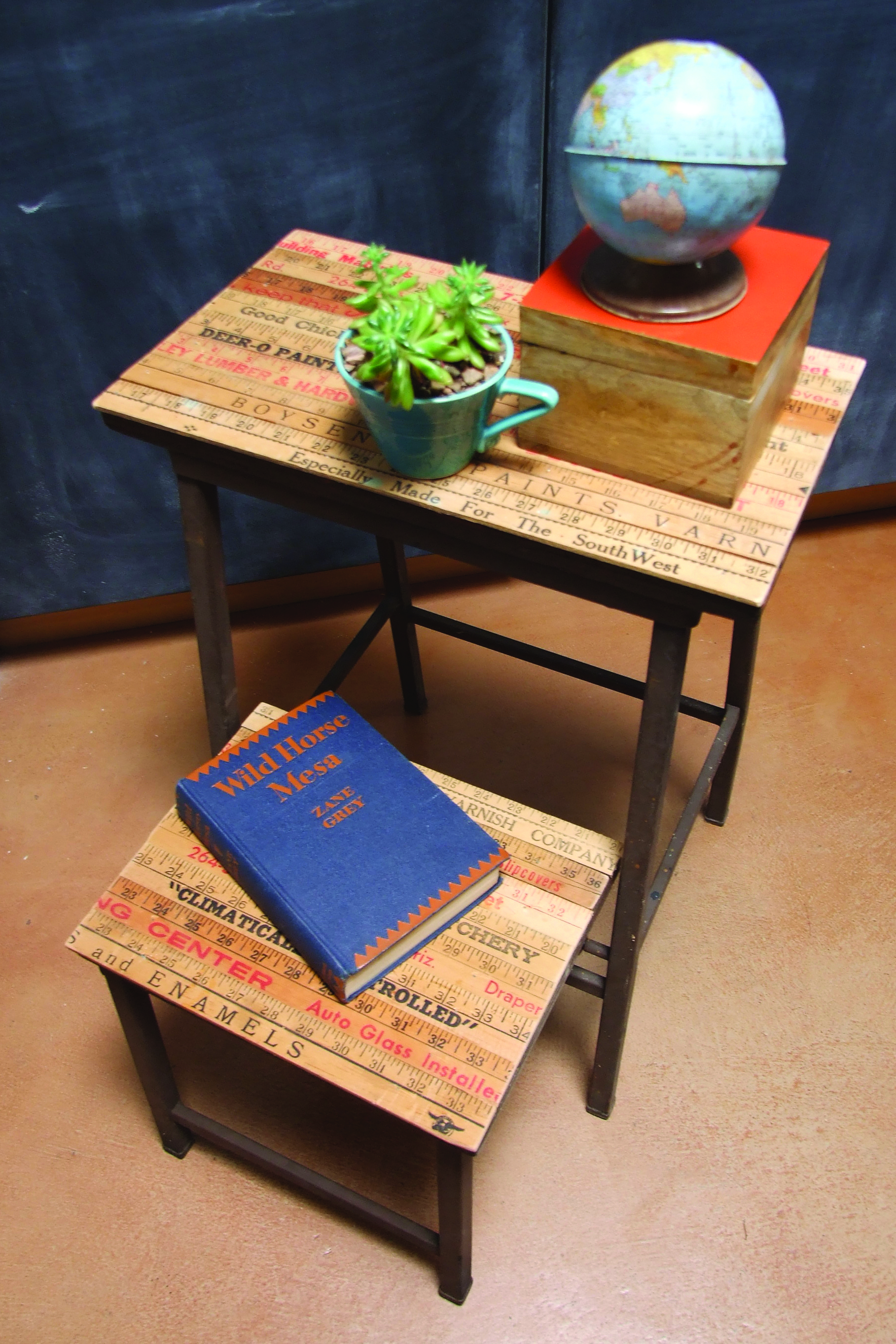 ... after getting the star treatment via a collection of vintage yardsticks. (Jenni Steinberg Pagano)